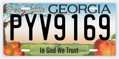 GA license plate PYV9169