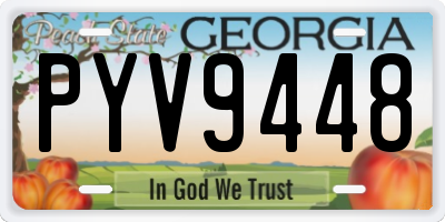 GA license plate PYV9448
