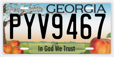 GA license plate PYV9467