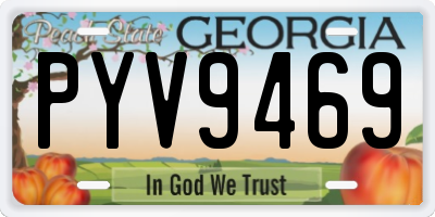 GA license plate PYV9469