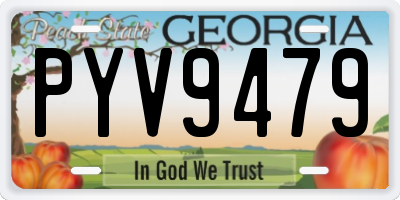 GA license plate PYV9479