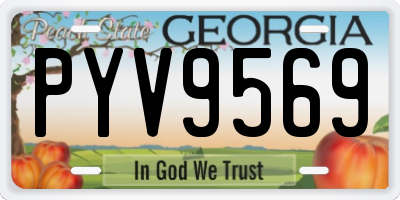 GA license plate PYV9569