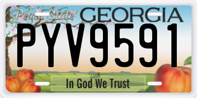 GA license plate PYV9591