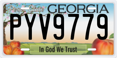 GA license plate PYV9779
