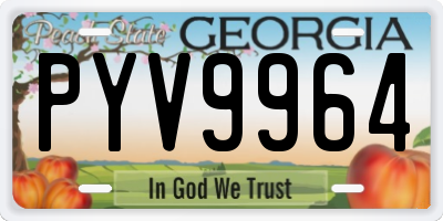 GA license plate PYV9964