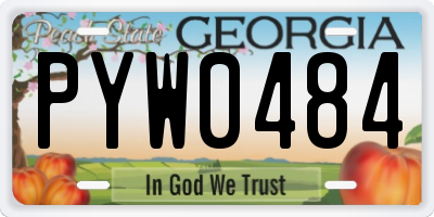 GA license plate PYW0484