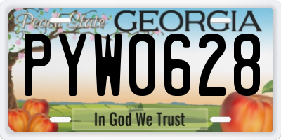 GA license plate PYW0628