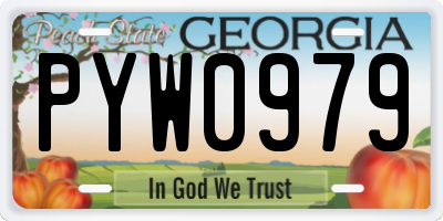 GA license plate PYW0979