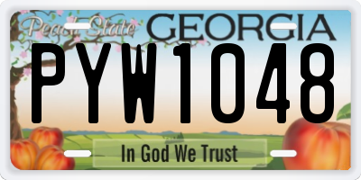 GA license plate PYW1048