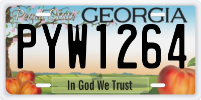 GA license plate PYW1264