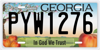 GA license plate PYW1276