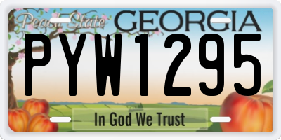 GA license plate PYW1295