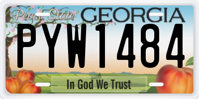 GA license plate PYW1484
