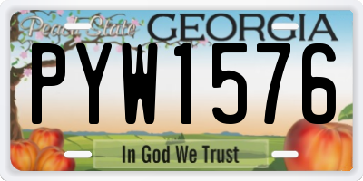 GA license plate PYW1576
