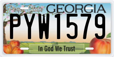 GA license plate PYW1579