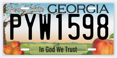 GA license plate PYW1598