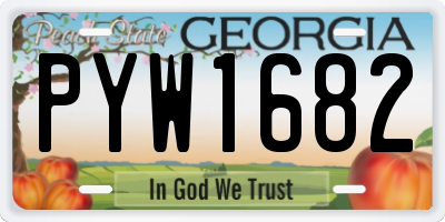 GA license plate PYW1682