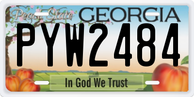 GA license plate PYW2484