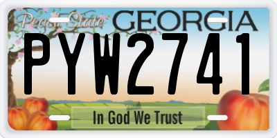 GA license plate PYW2741