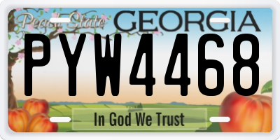 GA license plate PYW4468