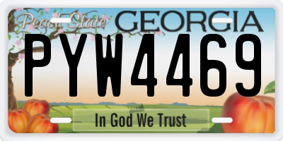 GA license plate PYW4469