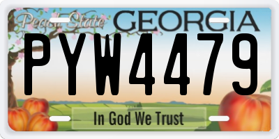 GA license plate PYW4479
