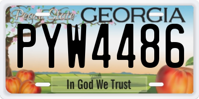GA license plate PYW4486