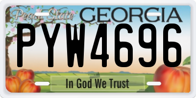 GA license plate PYW4696