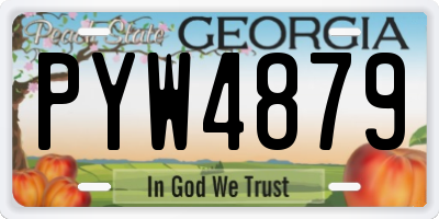 GA license plate PYW4879