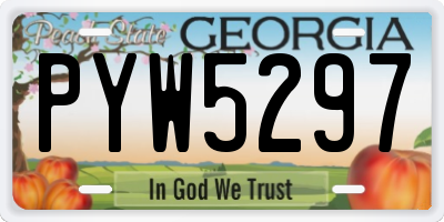 GA license plate PYW5297