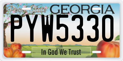 GA license plate PYW5330