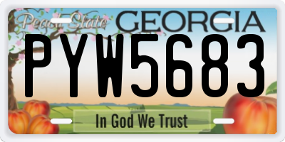 GA license plate PYW5683