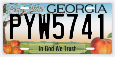 GA license plate PYW5741