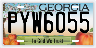 GA license plate PYW6055