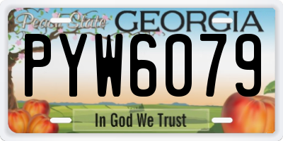 GA license plate PYW6079