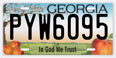 GA license plate PYW6095