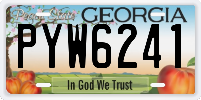 GA license plate PYW6241