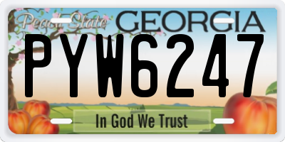 GA license plate PYW6247