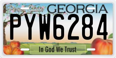 GA license plate PYW6284
