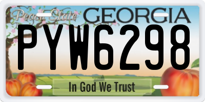 GA license plate PYW6298