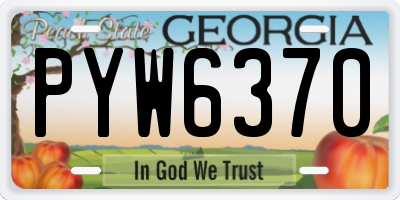 GA license plate PYW6370