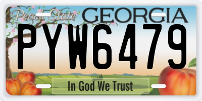 GA license plate PYW6479