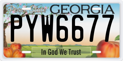 GA license plate PYW6677