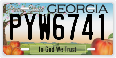 GA license plate PYW6741