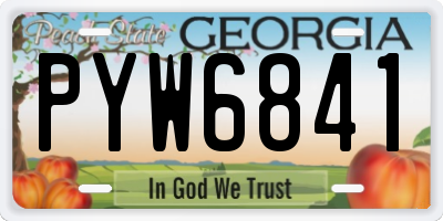 GA license plate PYW6841