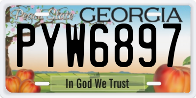 GA license plate PYW6897