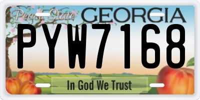 GA license plate PYW7168