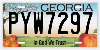 GA license plate PYW7297