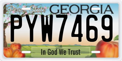 GA license plate PYW7469