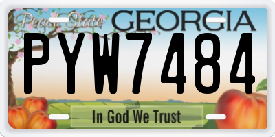 GA license plate PYW7484
